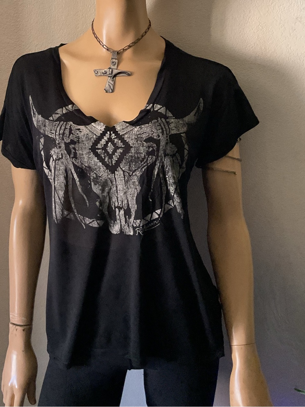 Ralph Lauren Denim and Supply boyfriend V-neck short sleeve T-shirt Sz M